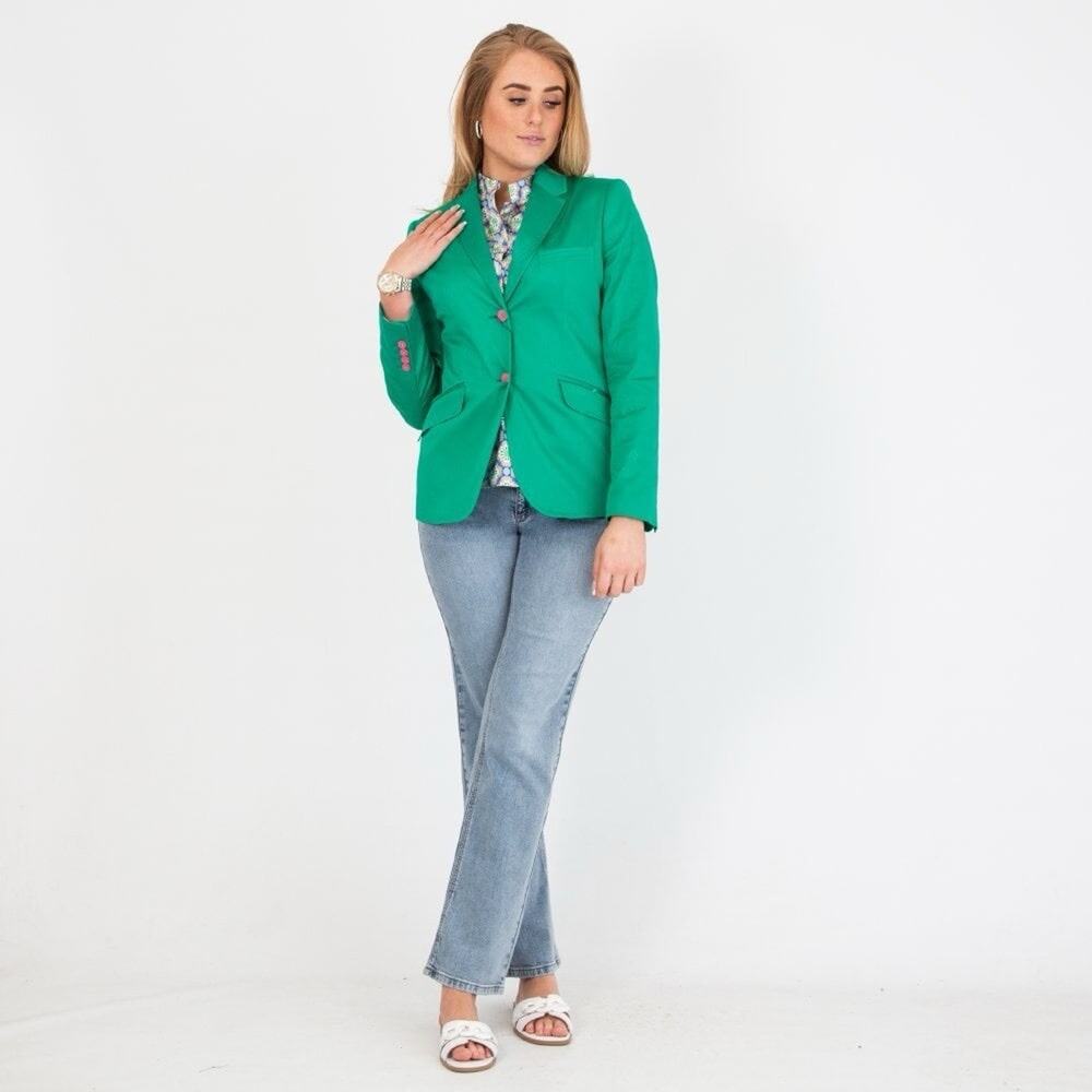 Bariloche Blazer Jacket Green Size 10 Preppy Collegiate Made‎ in Spain